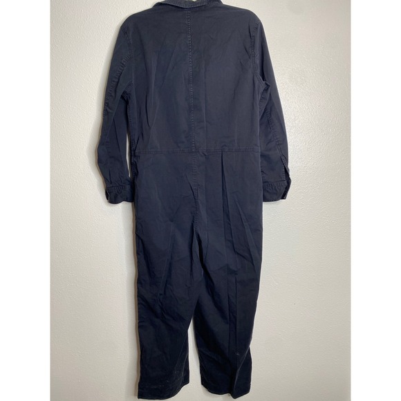 Everlane Women's Black Utility Jumpsuit Button Front Long Sleeve Size 8 - Picture 5 of 5